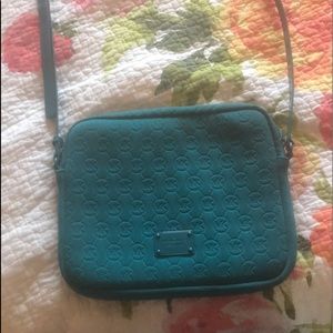 Michael Kors Turquoise IPad Crossbody